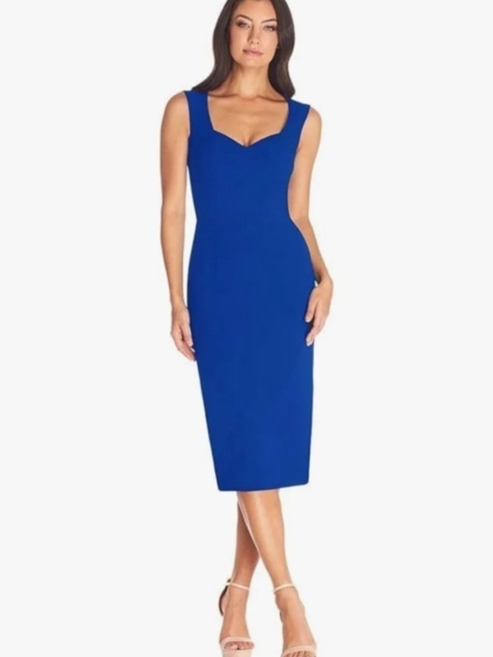 Dress the Population Cobalt Blue Midi Dress - Small
